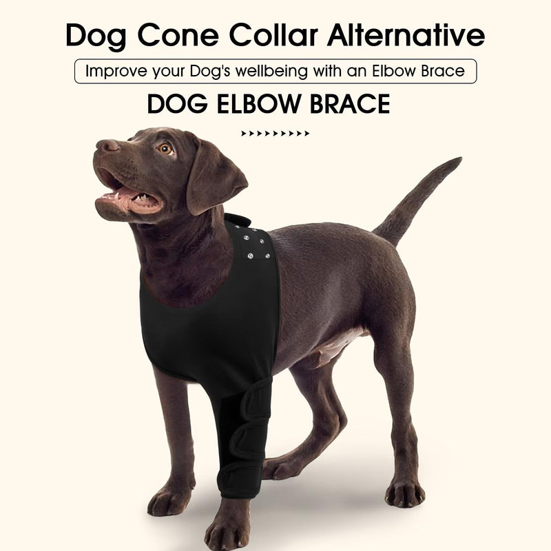IECOii Dog Recovery Suit,Dog Leg Sleeve for Surgery,Adjustable Dog Wound Elbow Brace Protector,Dog Recovery Sleeve to Prevent Bite Licking,Dogs Protective Sleeve,Dog Post Surgery Body Suit,Black,4XL 4XL(Leg Girth:12.6"/32CM,Sleeve Length:15"/38CM) Black