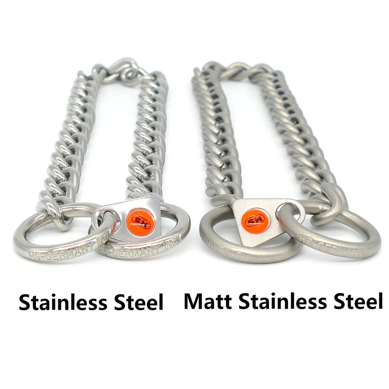 Herm Sprenger - Matt Stainless Steel Scratch Resistant Dog Training Collar - Round Links Slip Chain - Small Medium Large Dogs - Professional Training Collar - Made in Germany (22 inches (55 cm)) 22 inches (55 cm) - PawsPlanet Australia