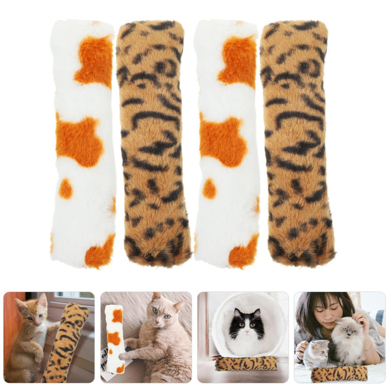 Dental care toys for cats, 4 pieces. Cushions made of soft lint, durable, relieve gums and provide indoor activity for cats.