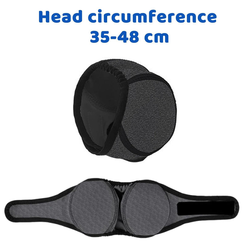 Dog Ear Muffs Noise Protection, Dog Snood Swim Ear Protectors, Waterproof Adjustable Cat EarCaps Shower Wrap, Pet Snood EarCovers for Bath, Anxiety Relief,Swimming,Grooming, (Gray, M)