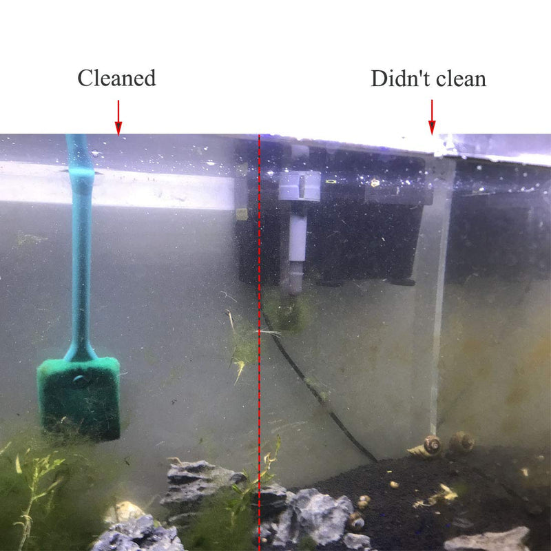 Aquarium Double Sided Sponge Cleaning Brush Cleaner Scrubber 2 Packs One Set Blue and Green Brushs - PawsPlanet Australia