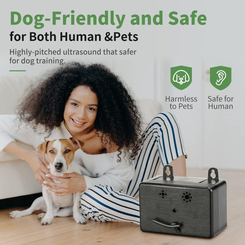 Anti Barking Device, Dog Barking Control Devices,Ultrasonic Dog Bark Deterrent, Mini Sonic Repellent 50 FT Control Range Safe for Dogs Portable Indoor & Outdoor Black