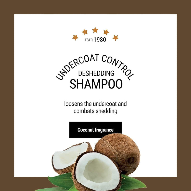 Undercoat Control deShedding Dog Shampoo, 16 oz - Combats and Reduces Shedding, Undercoat Removal, Omega 3 & 6 Rich, Vitamin E Strengthens The Hair Follicle - PawsPlanet Australia