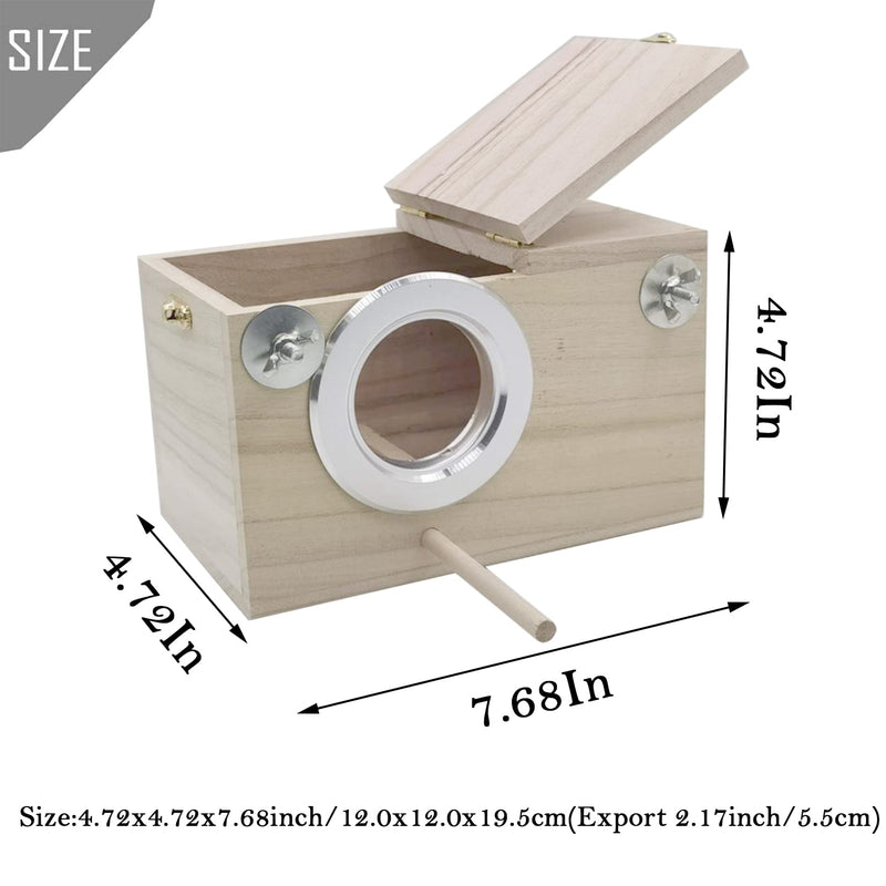PINVNBY Parakeet Nesting Box Bird House Wood Breeding Box Parrots Mating Box for Lovebirds Budgie Finch Cockatoo Canary and Medium-Sized Birds(S) 【Wood】 Small - PawsPlanet Australia