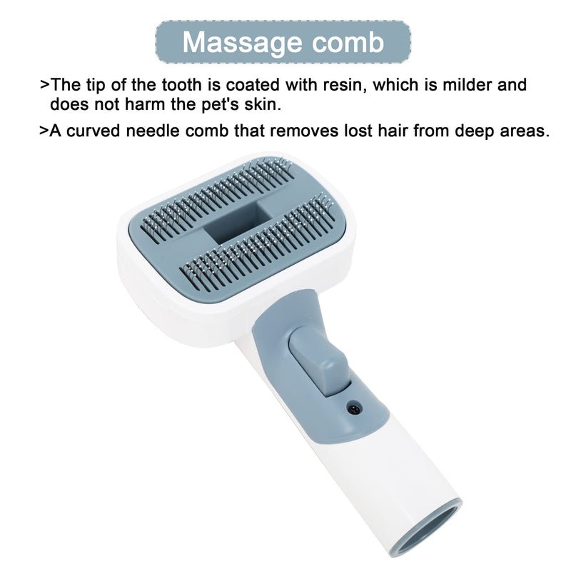 Dog Cat Brush for Shedding and Grooming,Two Replacement Heads,Massage the skin,Easy to Clean Comb for Long Short Haired Pets,use with Vacuum,Compatible with 32mm&35mm Universal Vacuum - PawsPlanet Australia