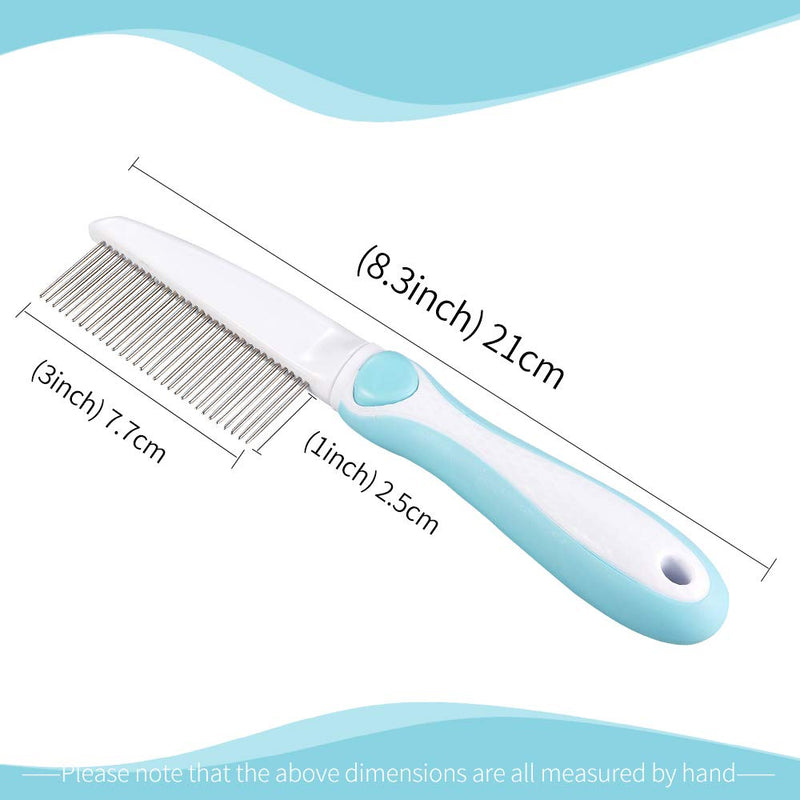 Professional Stainless Steel Grooming Comb for Dogs & Cats - Detangler for Long/Curly Hair, Removes Tough Mats, Knots & Tangles - Pain-Free Undercoat Deshedding Tool for DIY Pet Grooming - PawsPlanet Australia