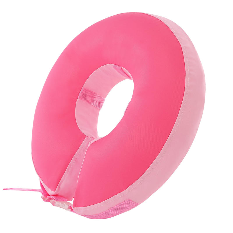 SAWMONG Inflatable Dog Cone Collar After Surgery,Soft Recovery Collar for Dogs and Cats,Dog Neck Collar for Small Medium Large Dogs,Alternative E Collar No Blocking Vision Pink - PawsPlanet Australia