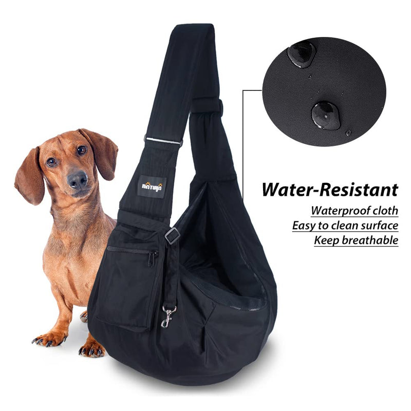 NATUYA Pet Dog Sling Carrier - Waterproof and Windproof Puppy Carrier Bag, Adjustable Strap Hand-Free Dog Sling for Outdoor Activity or Subway - PawsPlanet Australia
