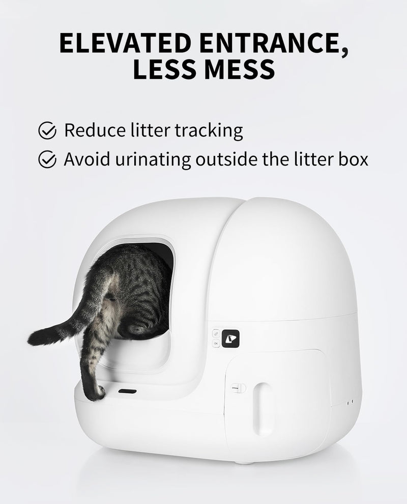 PETKIT Elevated Entrance Fence for PuraMax Self-Cleaning Cat Litter Box, Anti-Leak Urine and Cat Litter Baffle for Puramax, Increase Threshold for Automatic Cat Litter Box, Less Mess - PawsPlanet Australia
