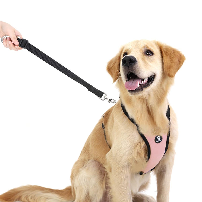 Dog Seat Belt, Safety Vest Dog Car Harness with Adjustable Buckle Dog Seat Belt for Vehicle Nylon Pet Safety Seat Belts Heavy Duty(L, Pink) - PawsPlanet Australia