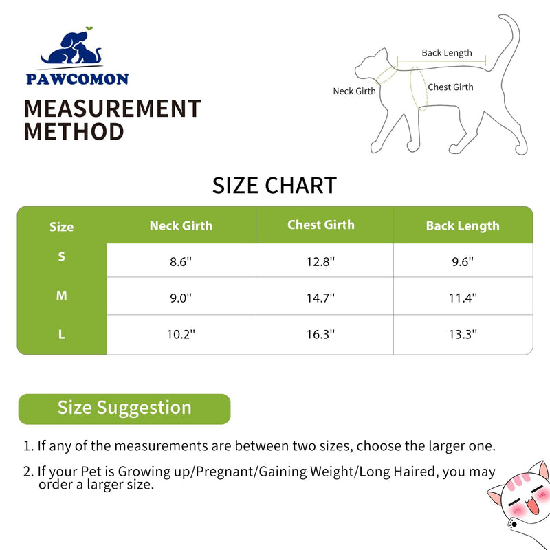 2 Packs Cat Surgery Recovery Suit Surgical Clothes Abdominal Wounds Anti-Licking Cat Bodysuit Onesie Substitute E-Collar& Cone Medium Leopard + Pink Love Leopard - PawsPlanet Australia