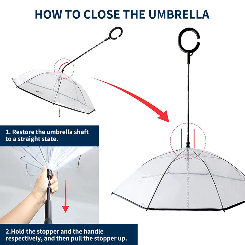 Petleso Umbrella for Small Dogs, Pet Umbrella for Dogs in Rainy Day with Adjustable Leash