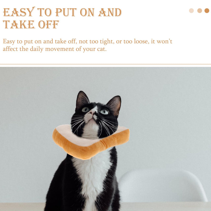 VICASKY Adjustable Cat Collar Soft Toast Cone Recovery Collar Lightweight Scratch Prevention Kitten Neck for Post Surgery and Costume Use 6.7 Inch Yellow