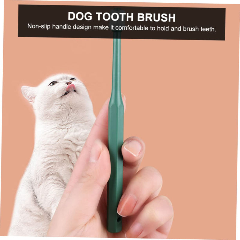TOYANDONA Pack of 4 Dog Toothbrushes with Soft Bristles Toothbrush for Cats Puppies and Dogs Pet Toothbrush for Oral Hygiene at Home