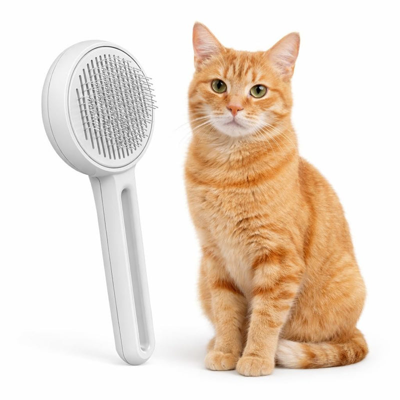 Deshedding Brush for Cats and Dogs, Gentle Grooming Tool Removes Loose Hair and Undercoat, Slicker Brush for All Coat Types, Reduces Shedding and Tangles