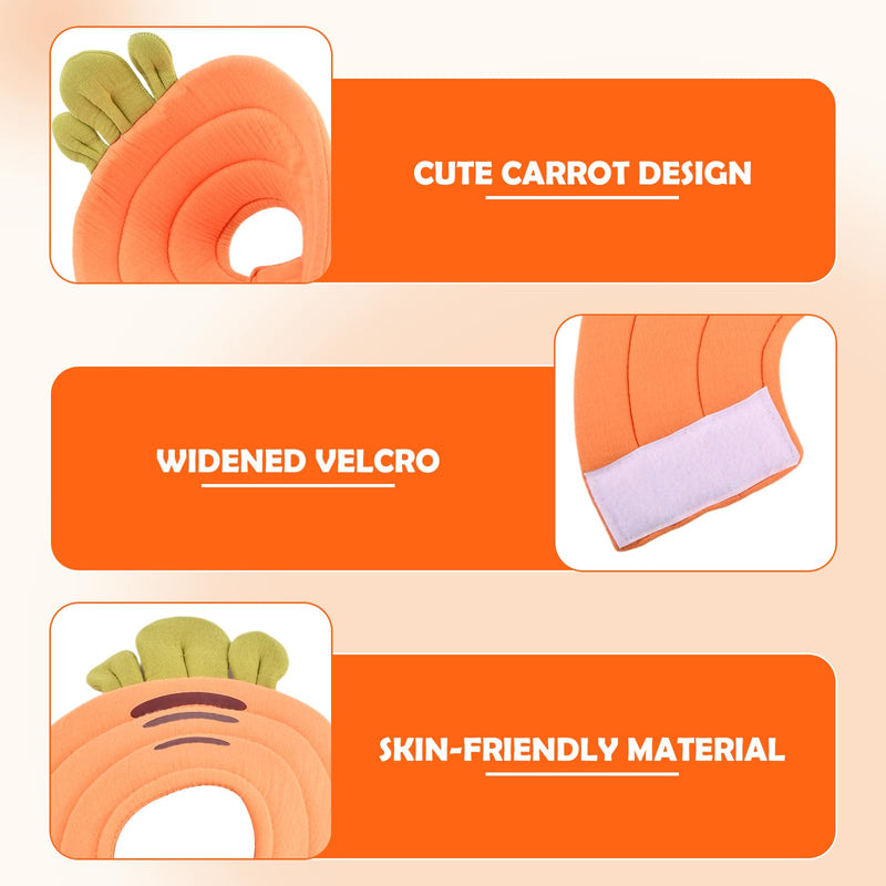 Cat Collar, Cat Collar, Lightweight Protective Collar, Soft Cat Recovery Collar, Collar for Puppies, Cats, Rabbits, After Surgery and Injuries, Orange Carrot