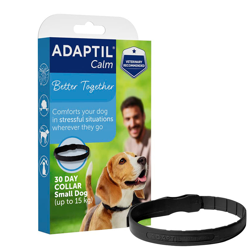 ADAPTIL Calm On-the-Go Collar, Helps Dogs Cope with Stress and Anxiety Related Behavioural Issues and Life Challenges Especially When Out and About - Small Dogs (Packing May Vary) Single