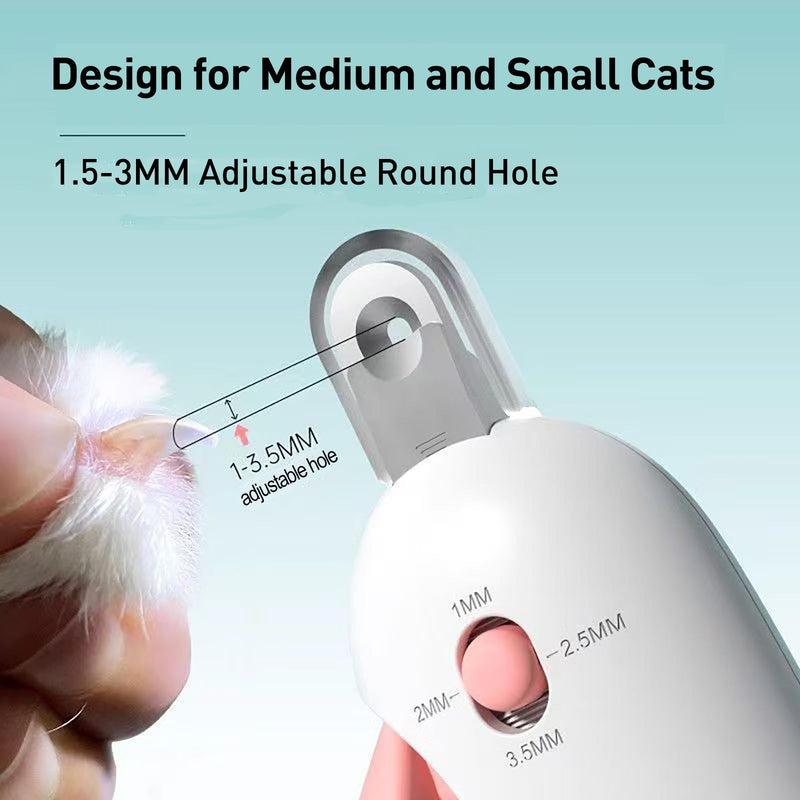 Cat Nail Clipper | Cat Nail Trimmer with Clipping Debris Storage, Adjustable Sizes, Hidden Nail File, Round Hole Blade for Injury-Free Grooming Tool for Pets Green - PawsPlanet Australia