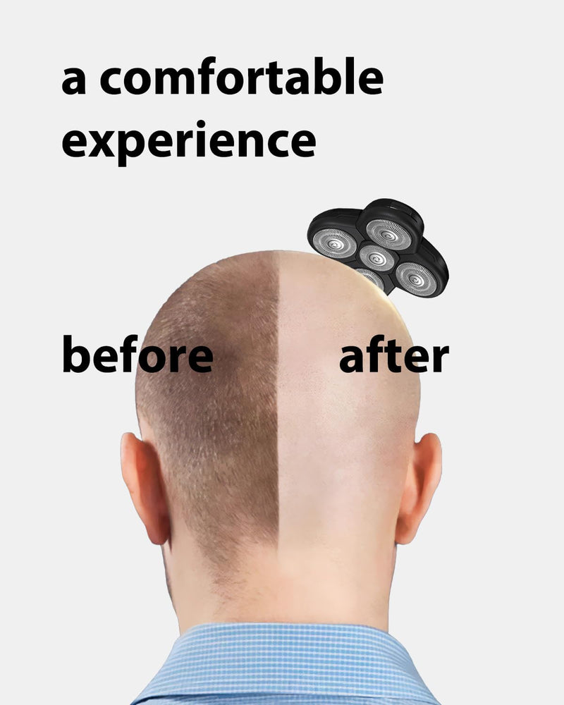 3-Pack Replacement Blades for Bald Men's Electric Head Shaver - Quick Install & Clean, Durable Stainless-Steel Blades - Wet & Dry, Close & Bump-Free Shave for Head, Face & Body 1 Count (Pack of 3) - PawsPlanet Australia