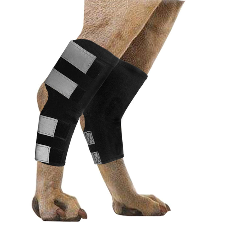 Oumefar Braces Back Legs Dog Support Compression Paw Protective Wraps Joint Sleeves Dog Hock to Help Dogs Recover(M) M