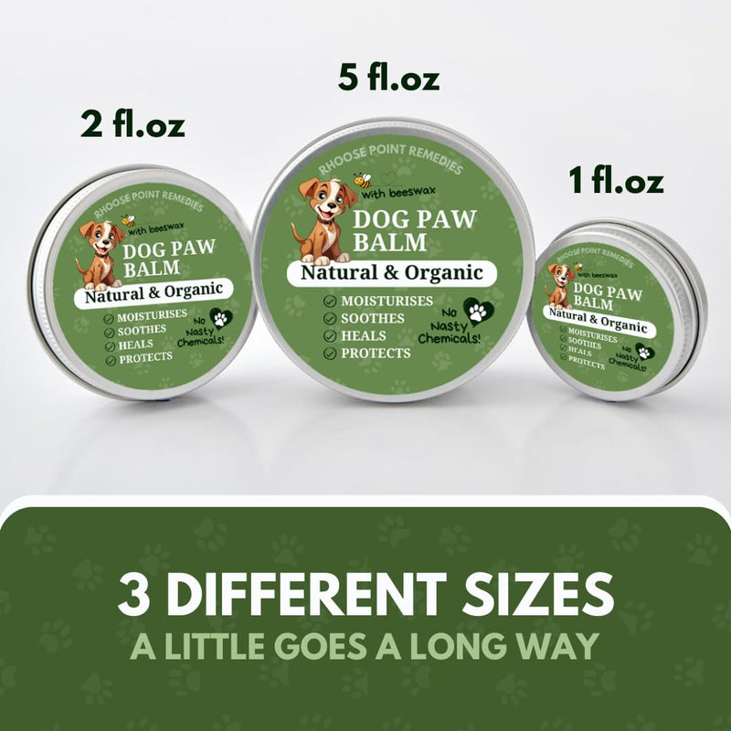 Rhoose Point Remedies Dog Paw Balm - Softens, Heals, Soothes & Protects Dogs Paws, Noses & Skin. All Natural, Organic Ingredients. Lick-Safe Protection for Dogs with Beeswax (1 fl.oz - Starter Tin) 1 fl.oz - Starter Tin - PawsPlanet Australia