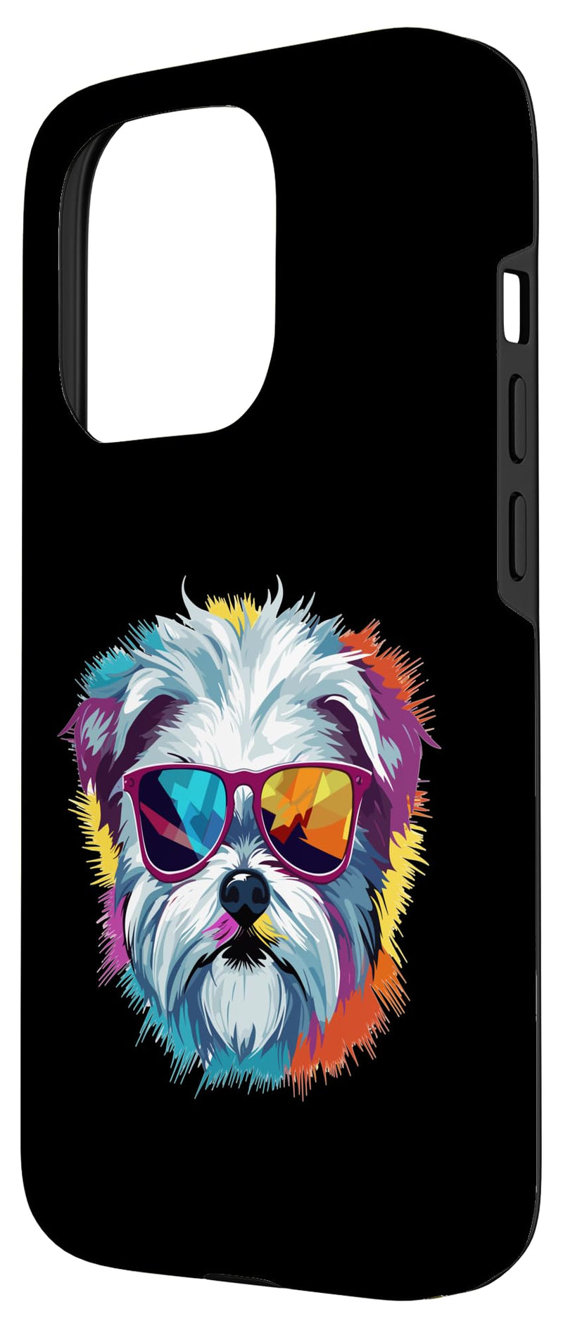 iPhone 15 Pro Maltese Dog Breed Pet with Sunglasses Pop Art Case iPhone 15 Pro - PawsPlanet Australia