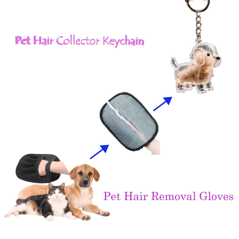2Pcs Pet Hair Removal Glove for Dogs & Cats,The Magic Brush Pet Hair Remover,Five-Finger Electrostatic Pet Hair Gloves for Furniture,Car,Couch,Carpet,Essential Pet Supplies 2 Packs - PawsPlanet Australia