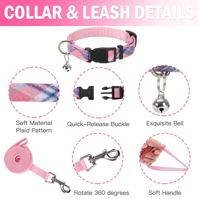 PUPTECK Adjustable Pet Harness Collar and Leash Set