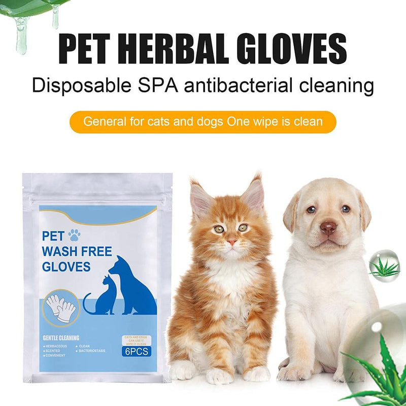 Pet No Washing Glove，Gloves For Pet Grooming，Bathing And Grooming，Pet Cleaning Supplies For Dogs And Cats
