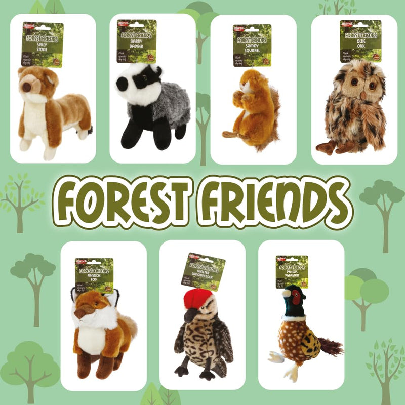 Forest friends Animal Instincts Plush Squeaky Dog Toy Soft Comfort Puppy Toy Sally Stoat - Large - PawsPlanet Australia