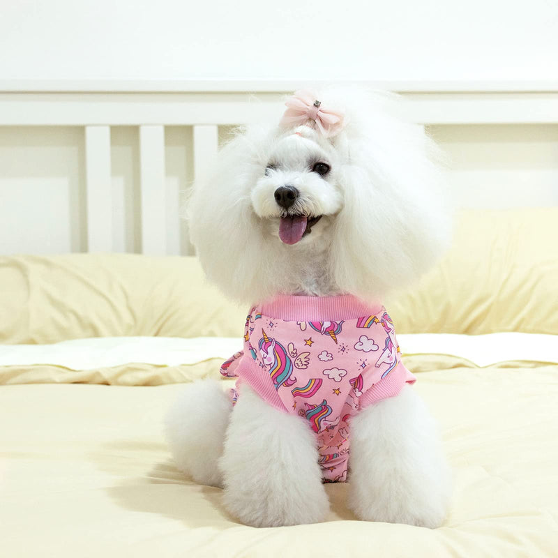 CuteBone Dog Surgery Recovery Suit Cat Surgical Onesie Female Body Suits Male Prevent Pet from Licking Wounds SSF02L Large Unicorn - PawsPlanet Australia