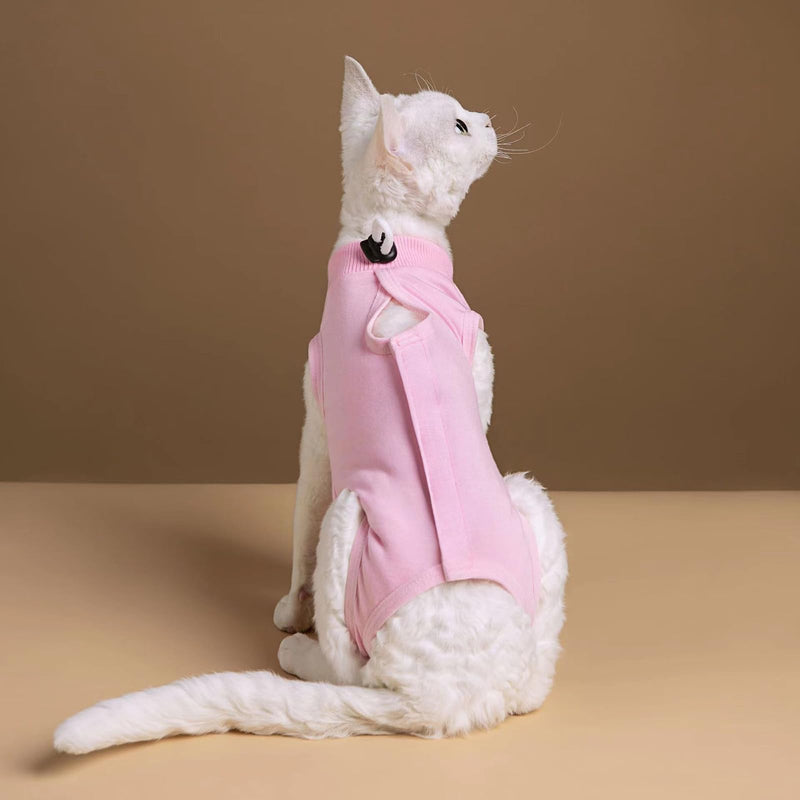 Cat Recovery Suit Cat Surgery Recovery Suit, Breathable Skin Anti Licking Suit,Skin Diseases Protection Collar Alternative Pet Body Suit for Puppy Kitten Neutered,Abdominal Wound Skin Damage,Weaning Large Pink - PawsPlanet Australia