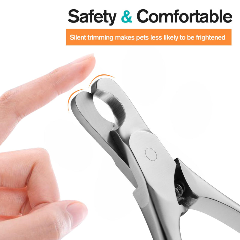 FERYES Heavy Duty Stainless Steel Pet Nail Clippers - Precision and Comfort for Dogs and Cats - PawsPlanet Australia