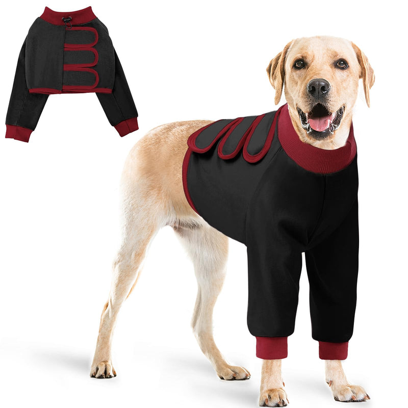 AOFITEE Dog Recovery Suit for Front Legs, Breathable Leg Sleeve Right Left Thigh, Anti-Licking Wounds Sleeves Dog Elbow Brace Protector, Leg Cover for Joint Pain Great Cone Alternative Black XL XL(Chest Girth:25.6′′-30.3′′)