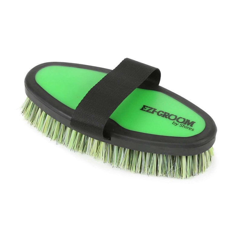 Shires Equestrian Ezi-Groom Grip Horse Body Brush (Orange) - PawsPlanet Australia