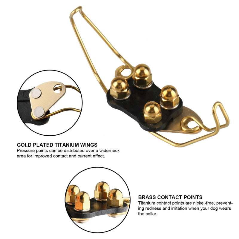 Dog Training Collar Receiver Comfort Pads Replace for OEM Educator CPAD-011, Titanium-Enhanced Contacts and Winged Ultra-Comfort Design,Reduced Irritation and Skin Sensitivities,Long Hair- 2Pack - PawsPlanet Australia