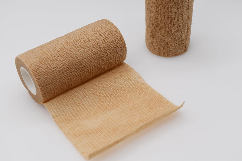 Self Adhesive Bandage Wrap 4 inch Wide, 2 Rolls Vet Wrap, 4"x 5 Yard Cohesive Tape