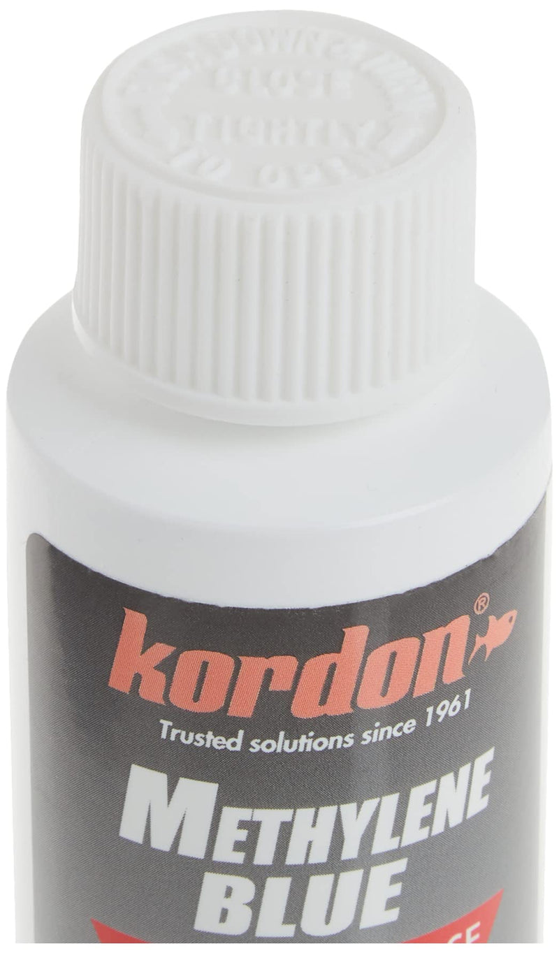 Kordon Methylene Blue Disease Preventative – Safe for Freshwater & Saltwater Aquariums, Prevents Fungal Infections & Treats Parasites, Reduces Fish Stress, 4-Ounces 4 Ounce Aquarium Pond Water Treatment