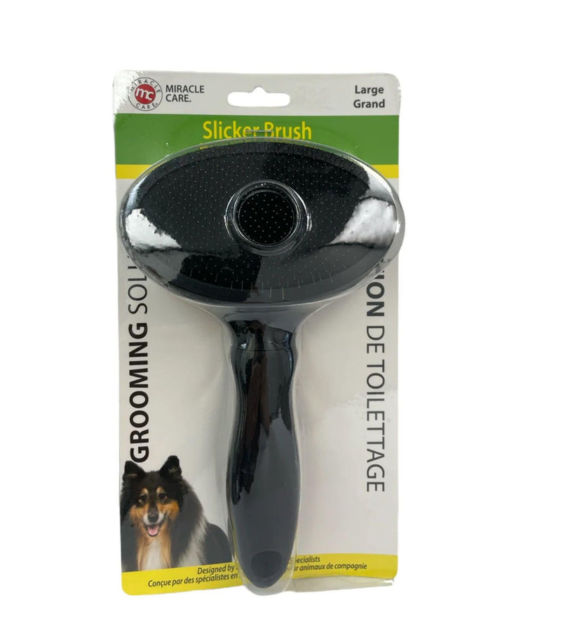 Miracle Care Coat Slicker Brush, black, Large L (Pack of 1) - PawsPlanet Australia