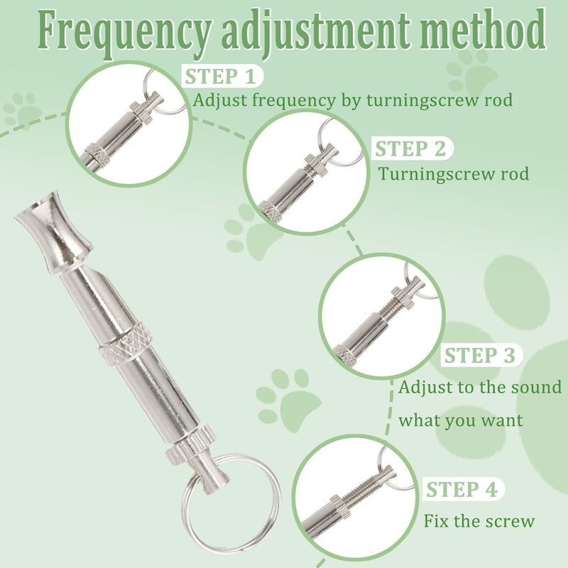 2pcs Adjustable Dog Whistle with Black Lanyard, Dog Whistle to Stop Neighbors Dogs from Barking,Silent Dog Whistle,Silent Training Stop Bark Control Tool for Pet Dogs,Obedience Training