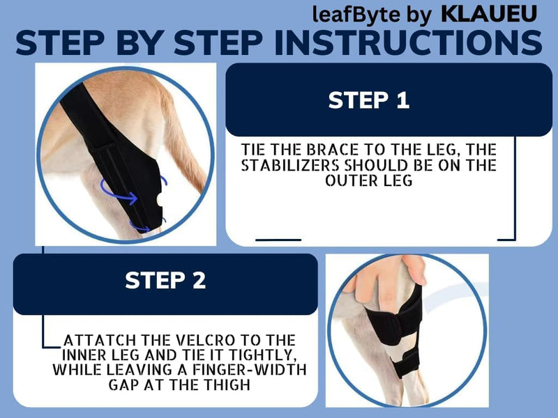 Dog Knee Brace for ACL & Ligament Injuries | Adjustable Back Leg Support & Compression Wrap | Helps with Patella Dislocation, Osteoarthritis & Sprains | Multifunctional Protection (Large) Large