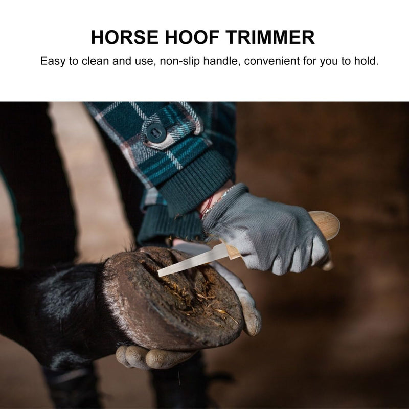 VANZACK 2Pcs Horseshoe Files with Wooden Handles Portable Stainless Steel Hoof Trimming Tools for Horses Efficient Hoof Cleaning and Repair