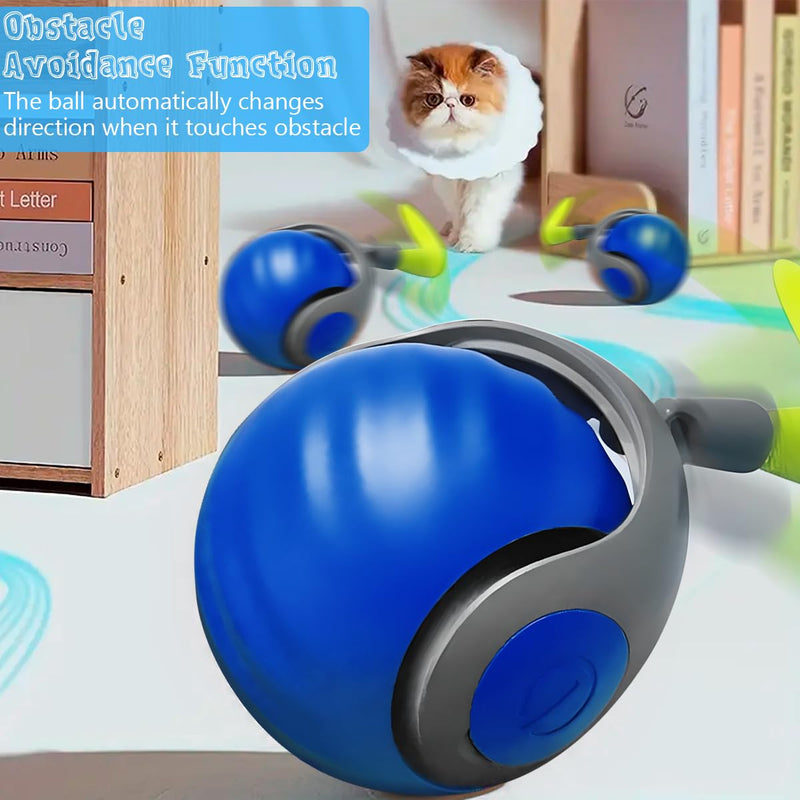 Speedy Tail 2.0,Speedy Tail Cat Toy,Smart Interactive Cat Ball Toy for Indoor Cats with 3 Tails 2 Speeds,Obstacle Avoidance Smart Cat Toys for Keep Them Busy for Small/Medium/Large Cats (Blue) Blue - PawsPlanet Australia