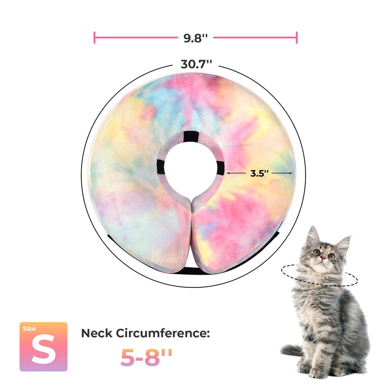 Dog Cone, Uadonile Inflatable Dog Cone Collar for Dogs and Cats, Dog Neck Collar Recovery E-Collar Alternative After Surgery, Elizabethan Collar for Dogs Recovery(Tie-dye Pink Blue, S) - PawsPlanet Australia