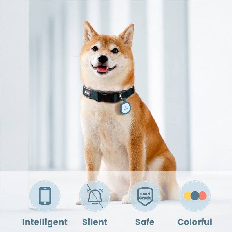 Pawaii Silent Silicone Dog ID Tag, Modifiable Pet Online Profile and Emergency Contacts, Scan QR for Instant Location Alerts, 1 Pack (Deep Sea Blue) Deep Sea Blue - PawsPlanet Australia