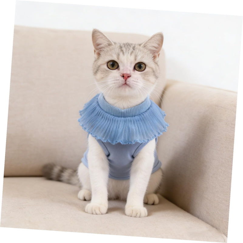 Toyvian Lightweight and Flexible Recovery Suit for Cats Made of Modal Fabric Surgical Suit for Kittens to Recover After Surgery Suitable for Male and Female Cats Size