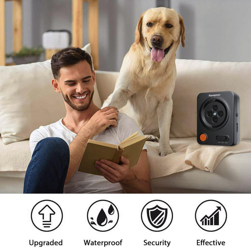 Anti Barking Devices, Ultrasonic Barking Deterrent Devices with 3 Frequency Modes & 33FT, Waterproof Rechargeable Dog Bark Box Stop Barking Devices for Indoor Outdoor – No App Needed, Instant Use Standard black
