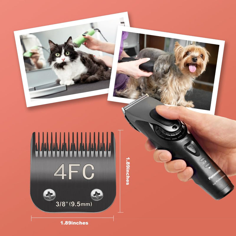 Docal 7FC Pet Dog Grooming Detachable Blades, Compatible with Andis Size-7FC Cut Length 1/8"(3.2mm), Most A5, KM Series Clippers,Made of Ceramic Blade (Black) 7FC 3.2mm - PawsPlanet Australia