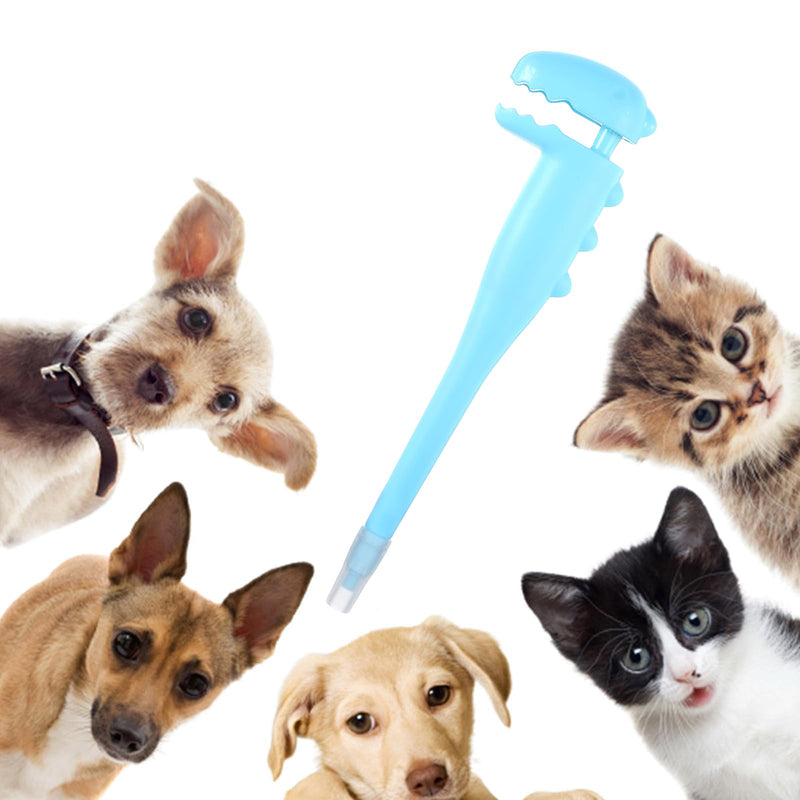 Cat Pill Shooter, Pet Pill Shooter for Cat, Dog Pill Shooter, Cat Tablet Soft Tip Syringe Pet Medical Feeding Dispenser Tool for Small Animals(Blue) Blue - PawsPlanet Australia