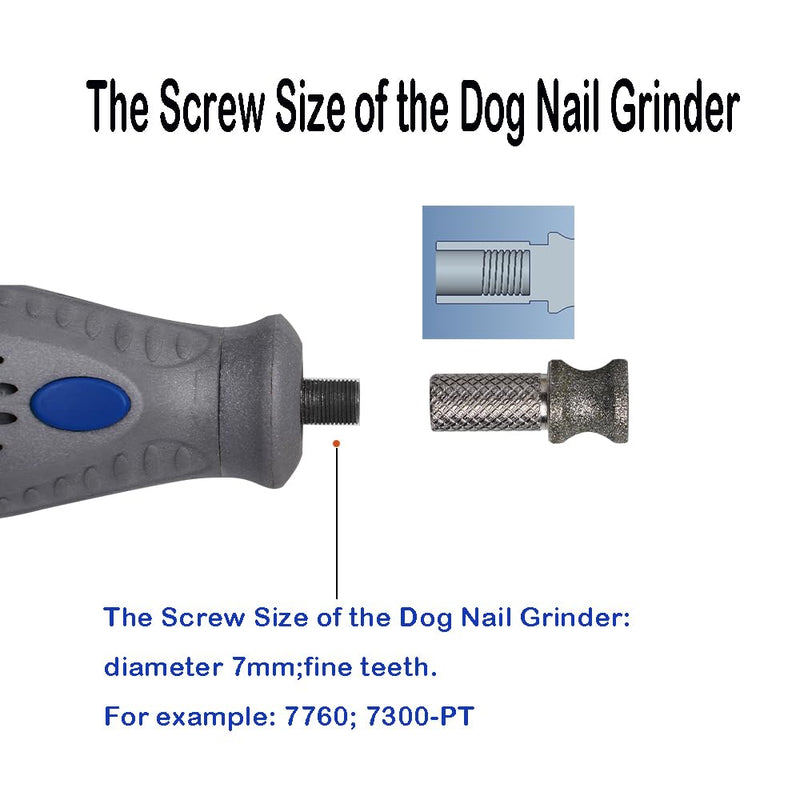 Diamond Dog Nail Grinder Bits for Rotary Tool-1/8'' Dog Nail Grinder Attachment-Pet Nail Grinder Bit Work for Animals Nail Care (XX Large K) ClassicK 1P - PawsPlanet Australia